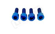 TS Titanium Caliper Bolt Kit (30mm bolts) - Blue / Caliper Only (4 Pieces) - Titanium Hardware