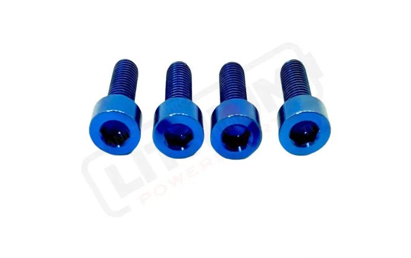 TS Titanium Caliper Bolt Kit (30mm bolts) - Blue / Caliper Only (4 Pieces) - Titanium Hardware