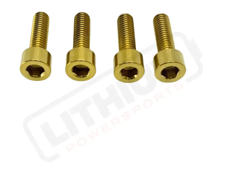 TS Titanium Caliper Bolt Kit (30mm bolts) - Gold / Caliper Only (4 Pieces) - Titanium Hardware