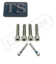 TS Titanium Caliper Bolt Kit (30mm bolts) - Raw / Caliper + Brake Bolts (6 Pieces) - Titanium Bolts