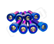 TS Titanium Direct Mount Stem Bolt Kit - Burnt Blue - Titanium Bolts