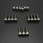 TS Titanium DNM/ KKE Fork Bolt Kits - Silver (raw) / Without axle-end bolts - Titanium Bolts