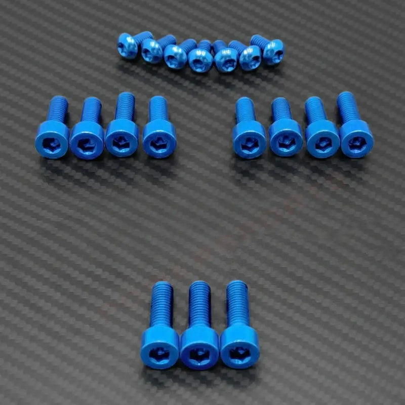 TS Titanium DNM/ KKE Fork Bolt Kits - Teal / Without axle-end bolts - Titanium Hardware