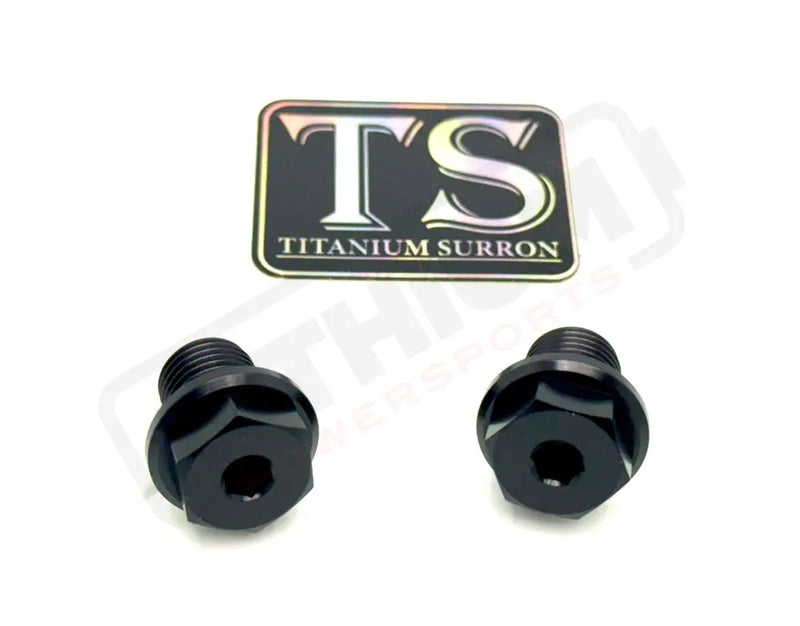TS Titanium FastAce Fork Axle Bolts. ALX13RC (2.0) and AXH12RV (3.0) - Black - Titanium Bolts