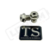 TS Titanium FastAce Fork Axle Bolts. ALX13RC (2.0) and AXH12RV (3.0) - Silver (raw) - Titanium Bolts