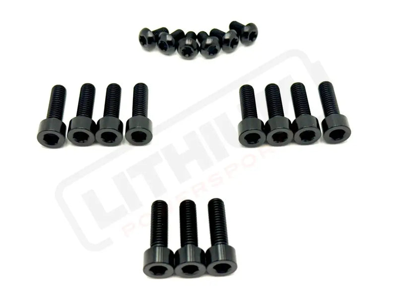 TS Titanium FastAce Fork Bolt Kits ALX13RC (2.0) and AHX12RV (3.0) - Black / ALX13RC (2.0) / Excludes Axle-end Bolts