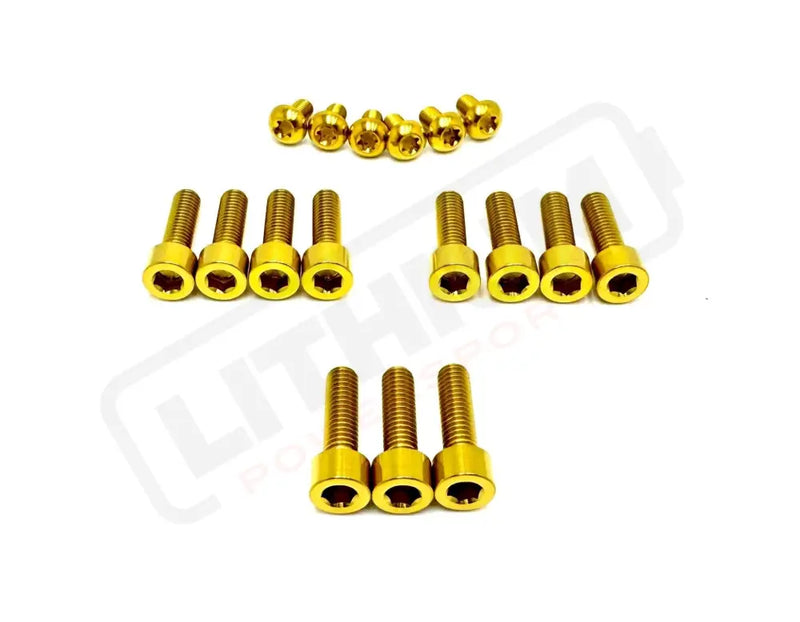 TS Titanium FastAce Fork Bolt Kits ALX13RC (2.0) and AHX12RV (3.0) - Gold / ALX13RC (2.0) / Excludes Axle-end Bolts