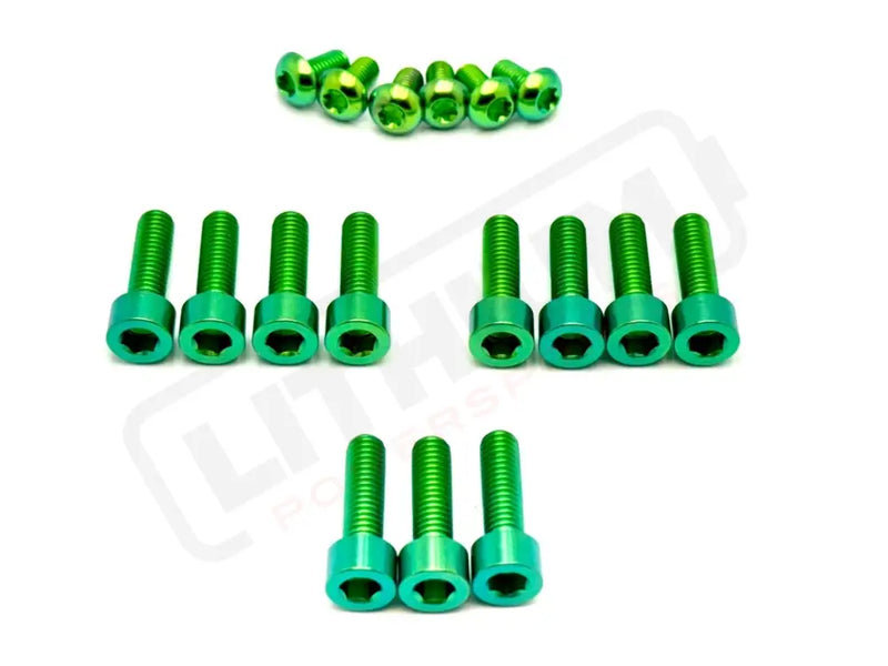 TS Titanium FastAce Fork Bolt Kits ALX13RC (2.0) and AHX12RV (3.0) - Green / ALX13RC (2.0) / Excludes Axle-end Bolts