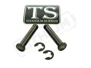 TS Titanium Foot Peg Pins - Surron Talaria Segway 79 Bike Rerode E-Ride Pro - Black - Titanium Bolts