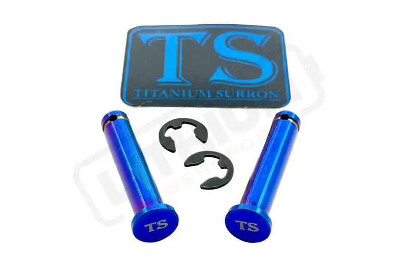 TS Titanium Foot Peg Pins - Surron Talaria Segway 79 Bike Rerode E-Ride Pro - Burnt Blue - Titanium Bolts