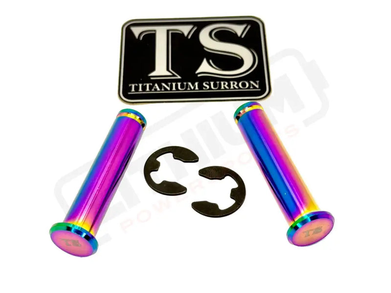 TS Titanium Foot Peg Pins - Surron Talaria Segway 79 Bike Rerode E-Ride Pro - Rainbow - Titanium Bolts