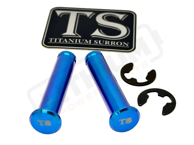 TS Titanium Foot Peg Pins - Surron Talaria Segway 79 Bike Rerode E-Ride Pro - Teal - Titanium Bolts