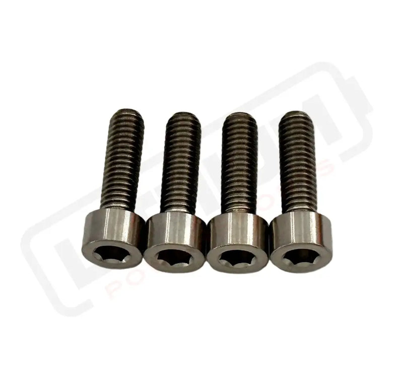 TS Titanium Front and Rear Wheel Bolt Kit - Silver (raw) / 220mm rotors with spacer/ 30mm Bolts (MX4 - XXX) - Titanium