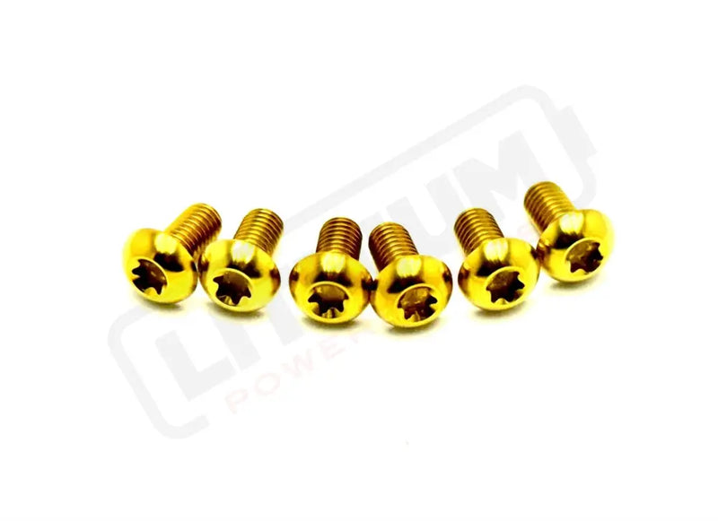 TS Titanium Front Rotor Bolts - E-Moto Gold Front Rotor Screws M5x10mm