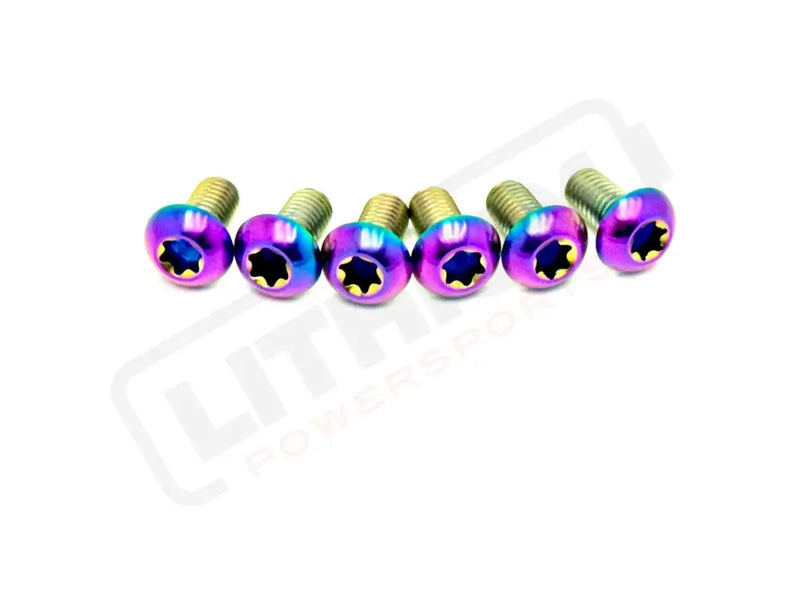 TS Titanium Front Rotor Bolts - E-Moto Rainbow Front Rotor Screws M5x10mm