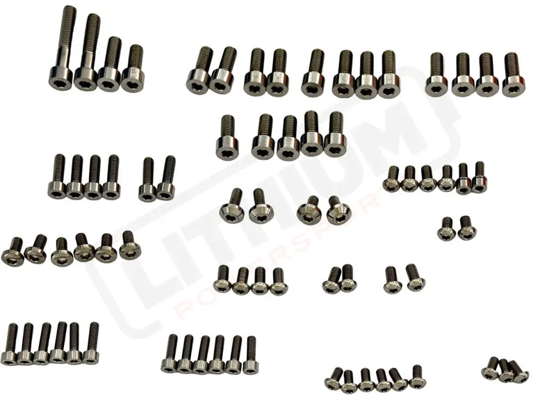 TS Titanium Full Body Kit - Altis Sigma - Silver (raw) / 96v and 98v MX (M14 Rear Axle) - Titanium Bolts