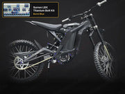TS Titanium Full Body Kit - Surron LBX Segway X160 X260 - Burnt Blue / 2024 & prior (6 M5 stem bolts) - Titanium Bolts