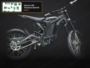 TS Titanium Full Body Kit - Surron LBX Segway X160 X260 - Green / 2024 & prior (6 M5 stem bolts) - Titanium Bolts