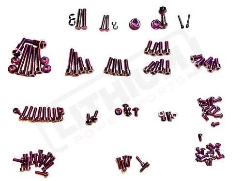TS Titanium Full Body Kit - Surron LBX Segway X160 X260 - Purple / 2024 and prior ((6) M5 handlebar and stem neck