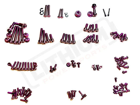 TS Titanium Full Body Kit - Surron LBX Segway X160 X260 - Purple / 2024 and prior ((6) M5 handlebar and stem neck