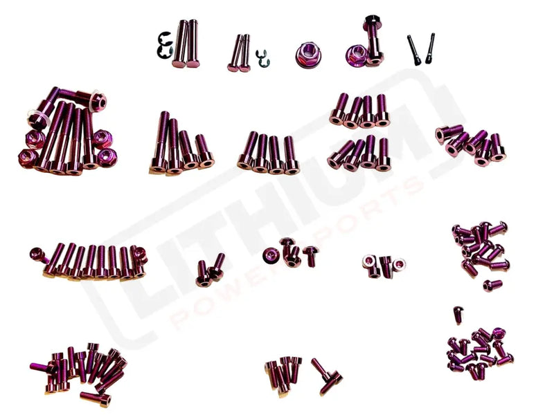 TS Titanium Full Body Kit - Surron LBX Segway X160 X260 - Purple / 2024 and prior ((6) M5 handlebar and stem neck