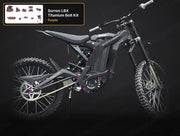 TS Titanium Full Body Kit - Surron LBX Segway X160 X260 - Purple / 2024 & prior (6 M5 stem bolts) - Titanium Bolts