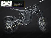TS Titanium Full Body Kit - Surron LBX Segway X160 X260 - Silver (raw) / 2024 & prior (6 M5 stem bolts) - Titanium Bolts