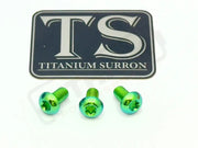 TS Titanium Ignition Cover Bolts Talaria MX3/MX4/XXX - Green / XXX (set of 3) - Titanium Bolts