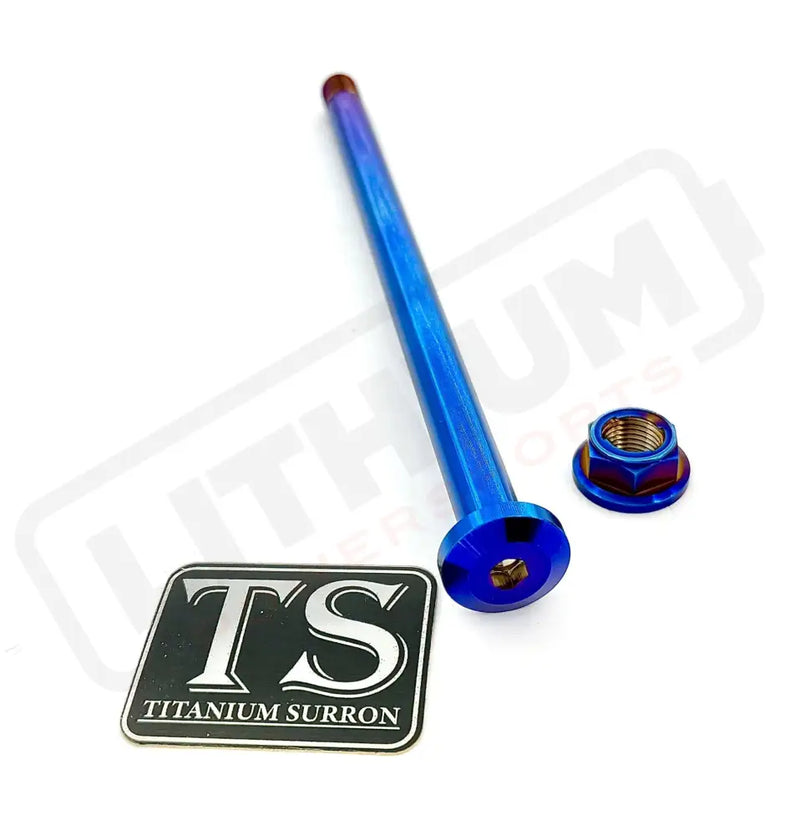 TS Titanium Jackshaft Bolt M10 - E-Ride Pro S and Pro SS 2.0 - Burnt Blue / SR - 3.0 - Late model 2.0 (M12) - Titanium