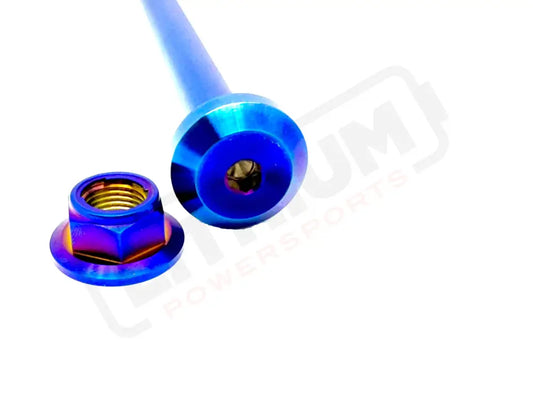 TS Titanium Jackshaft Bolt M10 - Surron LBS LBX Segway X160 X260 - Burnt Blue - Titanium Bolts