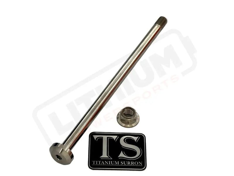 TS Titanium Jackshaft Bolt M10 - Surron LBS LBX Segway X160 X260 - Silver (raw) - Titanium Bolts
