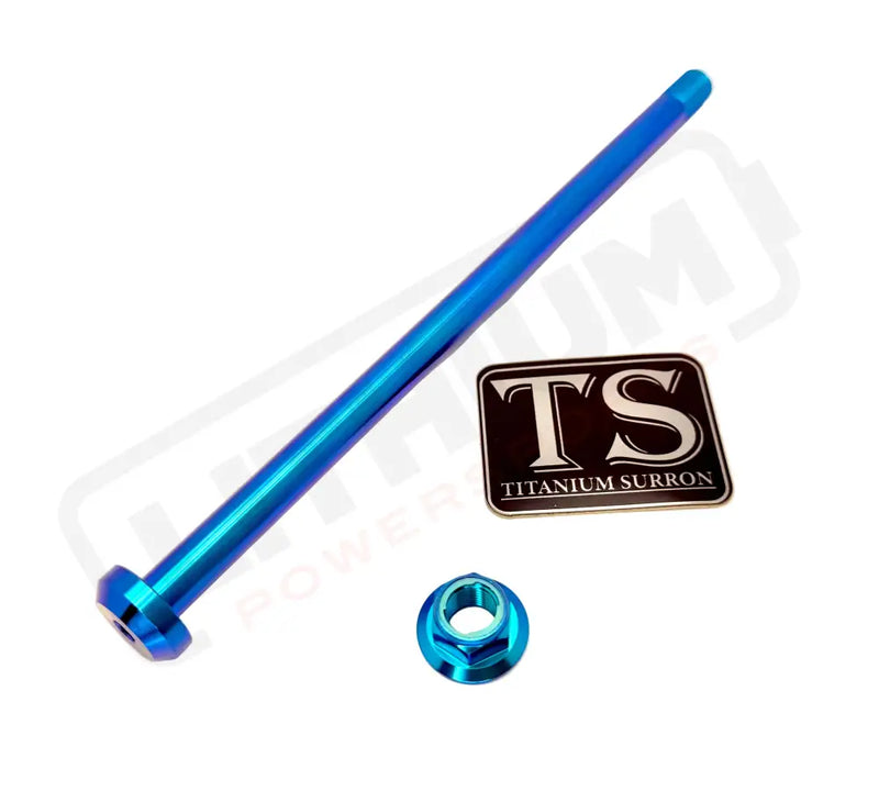 TS Titanium Jackshaft Bolt M10 - Surron LBS LBX Segway X160 X260 - Teal - Titanium Bolts