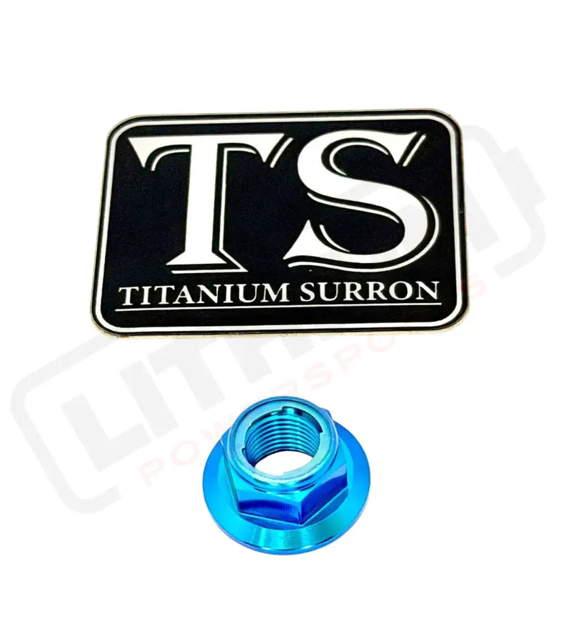 TS Titanium Jackshaft Nut for Surron Segway E-Ride Pro - Teal / Surron LBX/ Segway/ E-Ride Pro S/ 2.0 (M10) - Titanium
