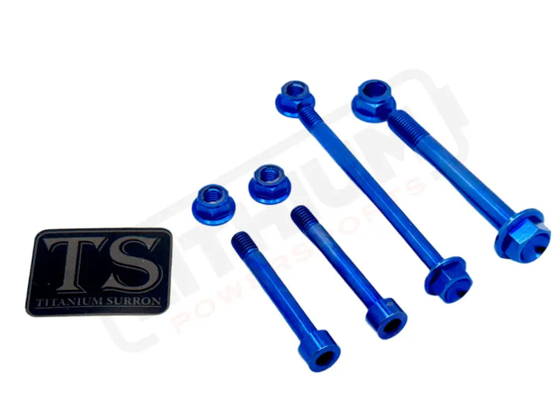 TS Titanium Linkage / Rear Shock Mount Kit for Altis Sigma Blue / Full 8 Piece Kits (4 bolts 4 nuts) Altis Suspension/
