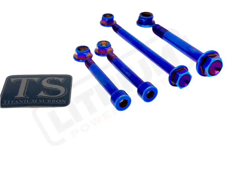 TS Titanium Linkage / Rear Shock Mount Kit for Altis Sigma Burnt Blue / Full 8 Piece Kits (4 bolts 4 nuts) Altis