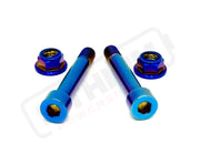 TS Titanium Linkage / Rear Shock Mount Kit for Altis Sigma Burnt Blue / Shock Mount Hardware Only (4 pieces- 2 bolts 2