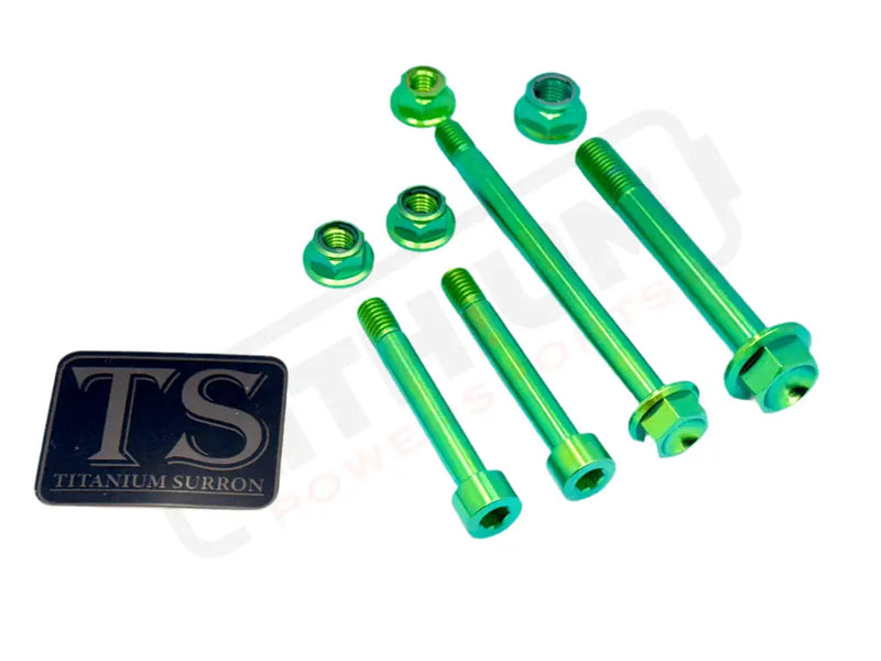 TS Titanium Linkage / Rear Shock Mount Kit for Altis Sigma Green / Full 8 Piece Kits (4 bolts 4 nuts) Altis Suspension/