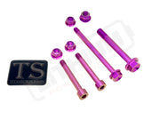 TS Titanium Linkage / Rear Shock Mount Kit for Altis Sigma Purple / Full 8 Piece Kits (4 bolts 4 nuts) Altis