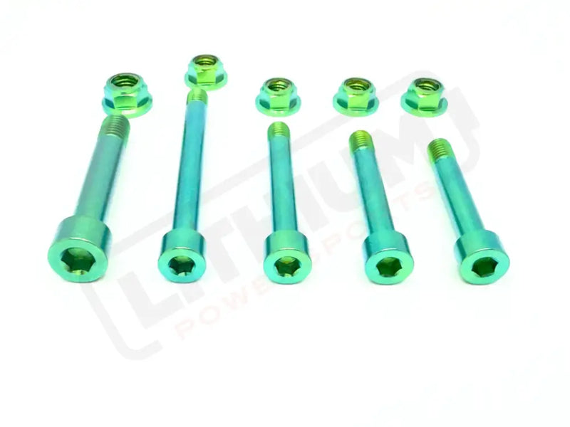 TS Titanium Linkage / Rear Shock Mount Kit for Talaria MX3/ MX4 - Green - Titanium Bolts