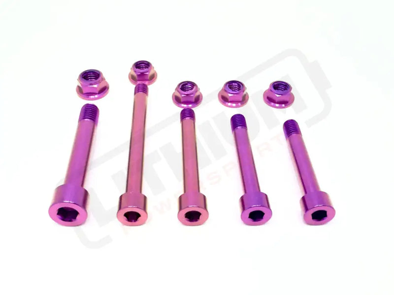 TS Titanium Linkage / Rear Shock Mount Kit for Talaria MX3/ MX4 - Purple - Titanium Bolts