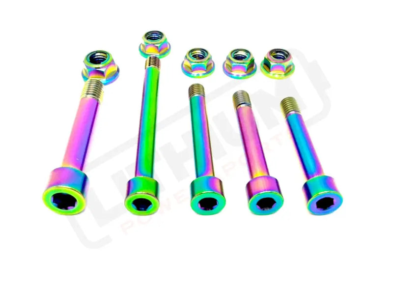 TS Titanium Linkage / Rear Shock Mount Kit for Talaria MX3/ MX4 - Rainbow - Titanium Bolts