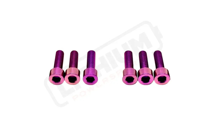 TS Titanium Surron LBX Stem Bolt Kit (6 pieces) Purple Titanium Surron LBX Stem Bolts