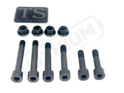 TS Ventus One Titanium Rear Suspension/ Linkage Bolt Kit Black / With OEM Style Triangle Bolts (6 bolts) Titanium Bolts