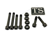 TS Ventus One Titanium Rear Suspension/ Linkage Bolt Kit - Ventus One / Black / With OEM Style Triangle Bolts (6 bolts)