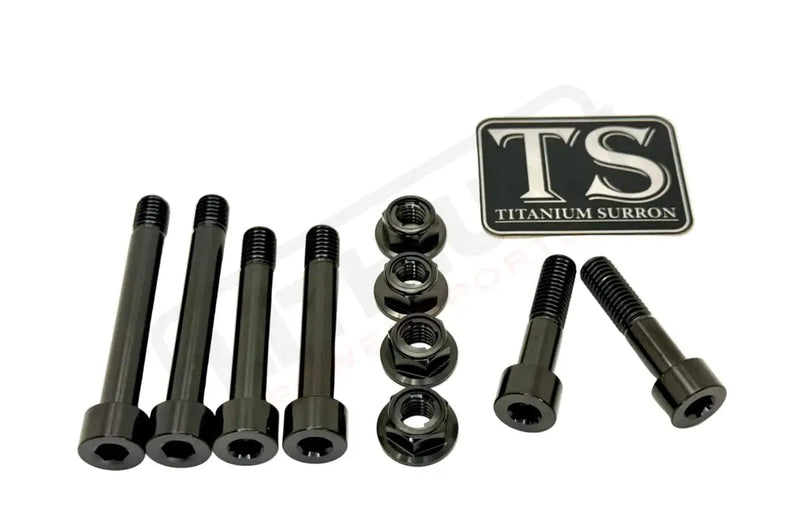 TS Ventus One Titanium Rear Suspension/ Linkage Bolt Kit - Ventus One / Black / With OEM Style Triangle Bolts (6 bolts)
