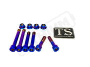 TS Ventus One Titanium Rear Suspension/ Linkage Bolt Kit - Ventus One / Burnt Blue / With OEM Style Triangle Bolts (6