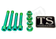 TS Ventus One Titanium Rear Suspension/ Linkage Bolt Kit - Ventus One / Green / No Triangle Bolts (4 Linkage Bolts