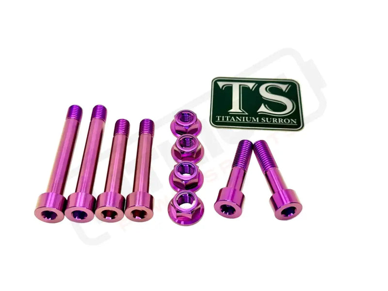TS Ventus One Titanium Rear Suspension/ Linkage Bolt Kit - Ventus One / Purple / With OEM Style Triangle Bolts (6