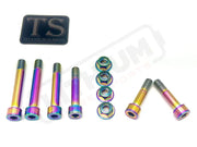 TS Ventus One Titanium Rear Suspension/ Linkage Bolt Kit Rainbow / With OEM Style Triangle Bolts (6 bolts) Titanium
