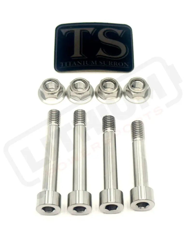 TS Ventus One Titanium Rear Suspension/ Linkage Bolt Kit Silver (raw) / No Triangle Bolts (4 Linkage Bolts Only)